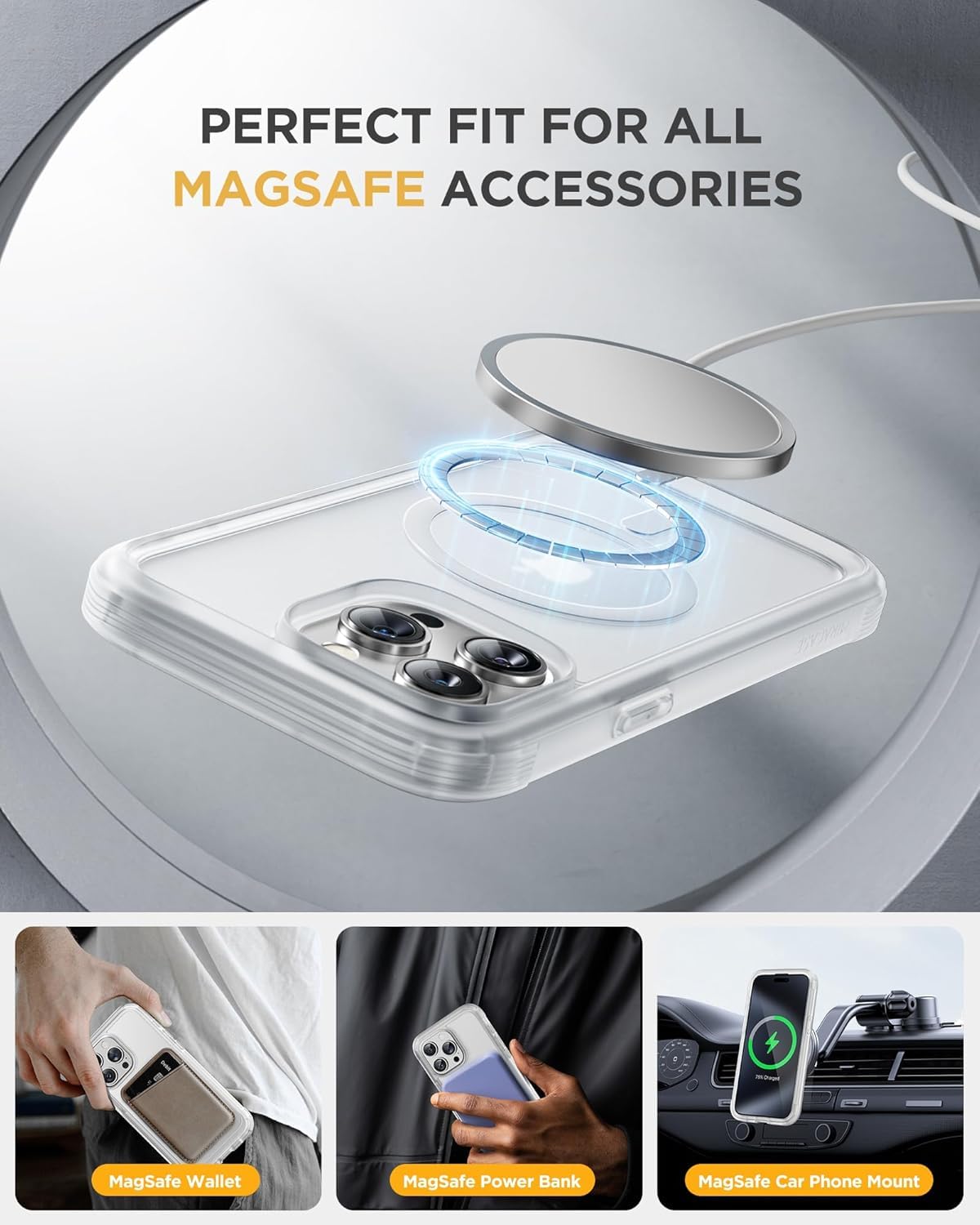 Foto 6 pulgar | Funda Magnética Miracase Para Iphone 12 Pro Max Con Magsafe - Venta Internacional.