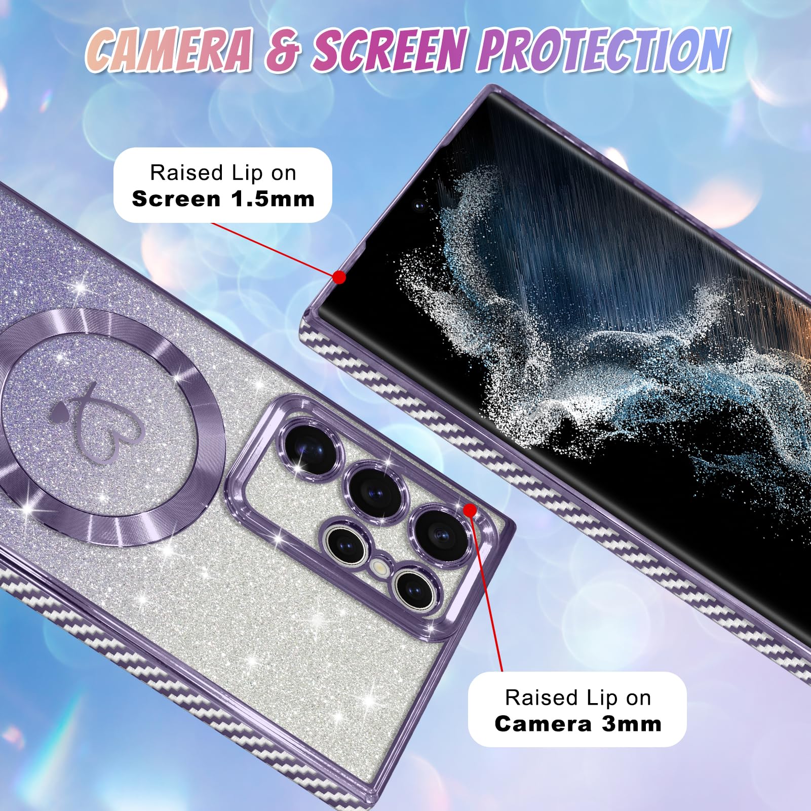 Foto 5 pulgar | Funda De Teléfono Bonoma Compatible Con Samsung Galaxy S22 Ultra - Venta Internacional.