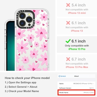 Foto 2 | Funda De Teléfono Mosnovo Para Iphone 13 Pro Buffertech 2m Drop Clear - Venta Internacional.