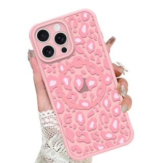 Foto 1 | Funda Para Iphone 16 Pro Kanghar Con Estampado De Leopardo Rosa Y Magsafe - Venta Internacional.