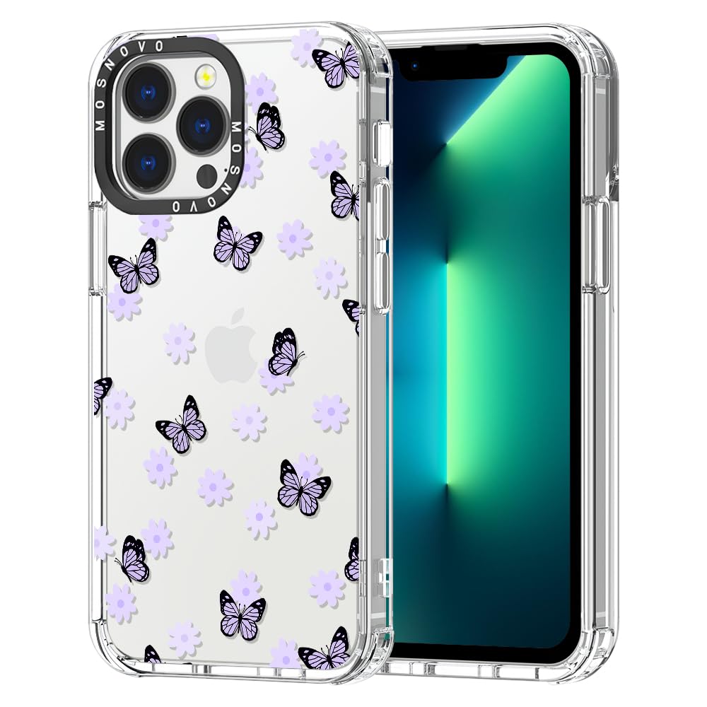 Foto 2 pulgar | Funda De Teléfono Mosnovo Para Iphone 13 Pro Lila Butterfly - Venta Internacional.