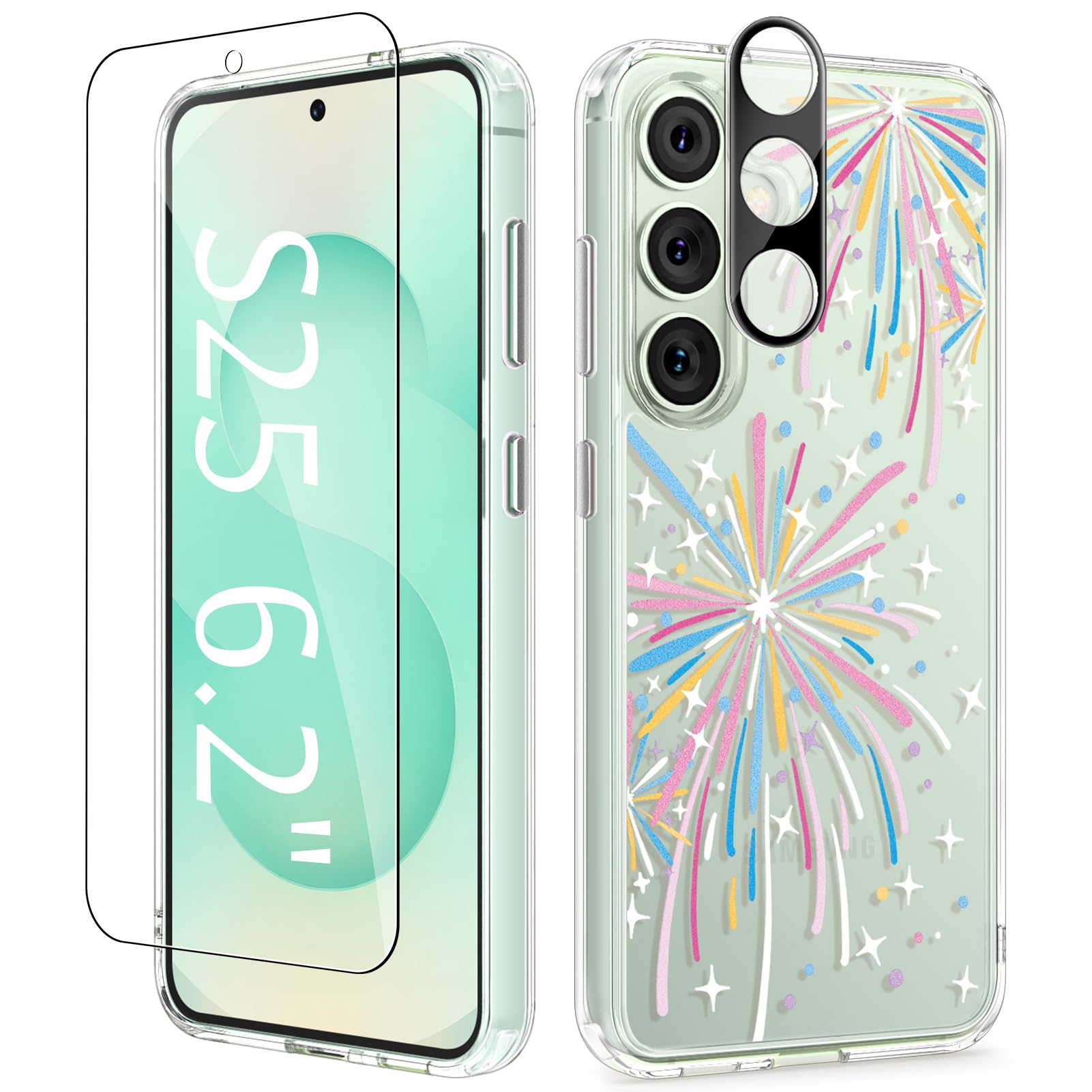 Foto 2 pulgar | Funda De Teléfono Gviewin Para Samsung Galaxy S25 Con Protector De Pantalla - Venta Internacional.