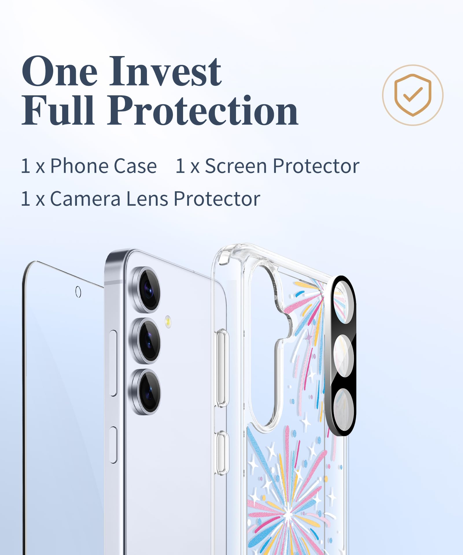 Foto 8 pulgar | Funda De Teléfono Gviewin Para Samsung Galaxy S25 Con Protector De Pantalla - Venta Internacional.