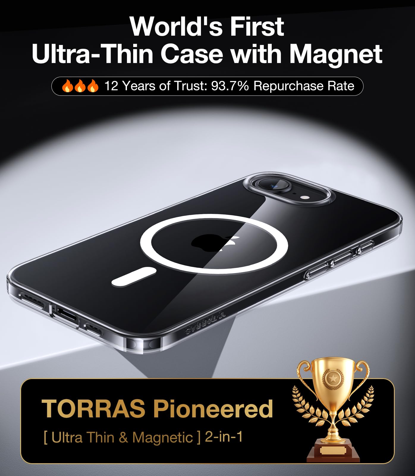 Foto 5 pulgar | Funda De Teléfono Torras Magnetic Slim Fit Para Iphone 16e De 6.1 Pulgadas - Venta Internacional.