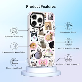Foto 6 | Funda De Teléfono Mosnovo Para Iphone 15 Pro Max Buffertech, Tpu Transparente - Venta Internacional.