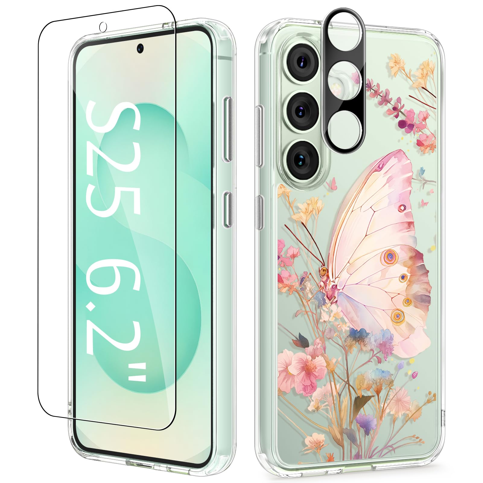 Foto 1 | Funda De Teléfono Gviewin Para Samsung Galaxy S25 Con Protector De Pantalla - Venta Internacional.