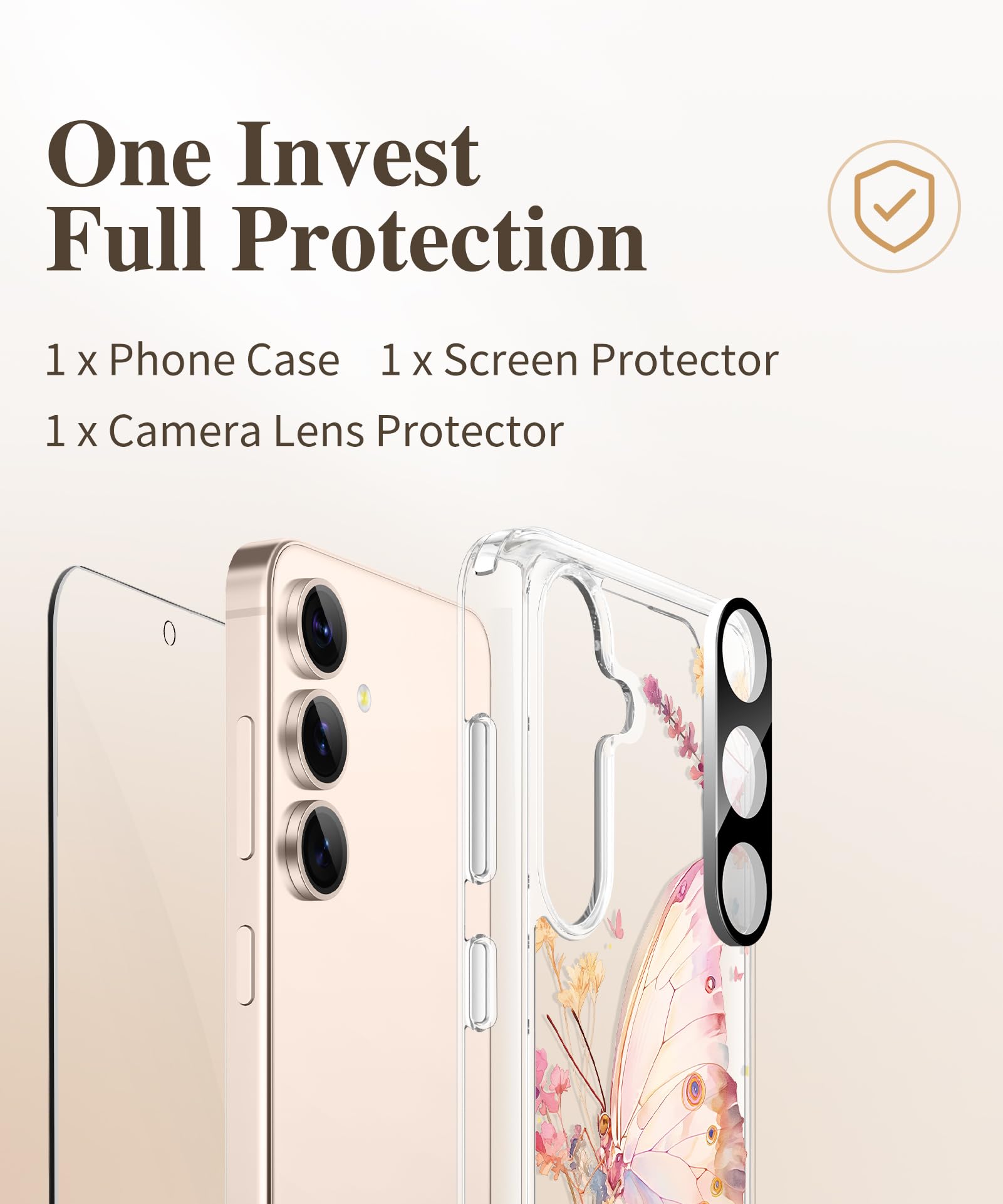 Foto 8 pulgar | Funda De Teléfono Gviewin Para Samsung Galaxy S25 Con Protector De Pantalla - Venta Internacional.