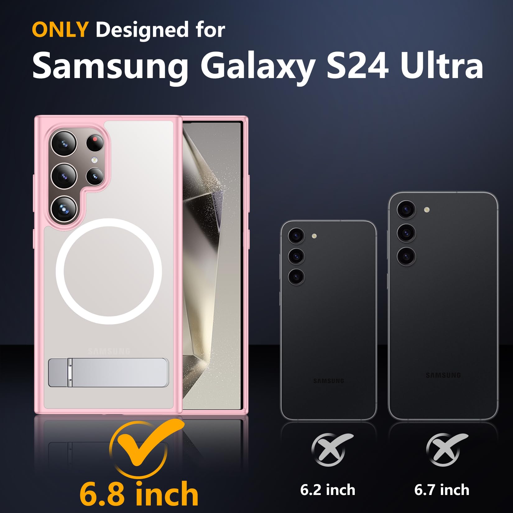 Foto 3 pulgar | Funda Magnética Spidercase Con Soporte Para Samsung Galaxy S24 Ultra - Venta Internacional.