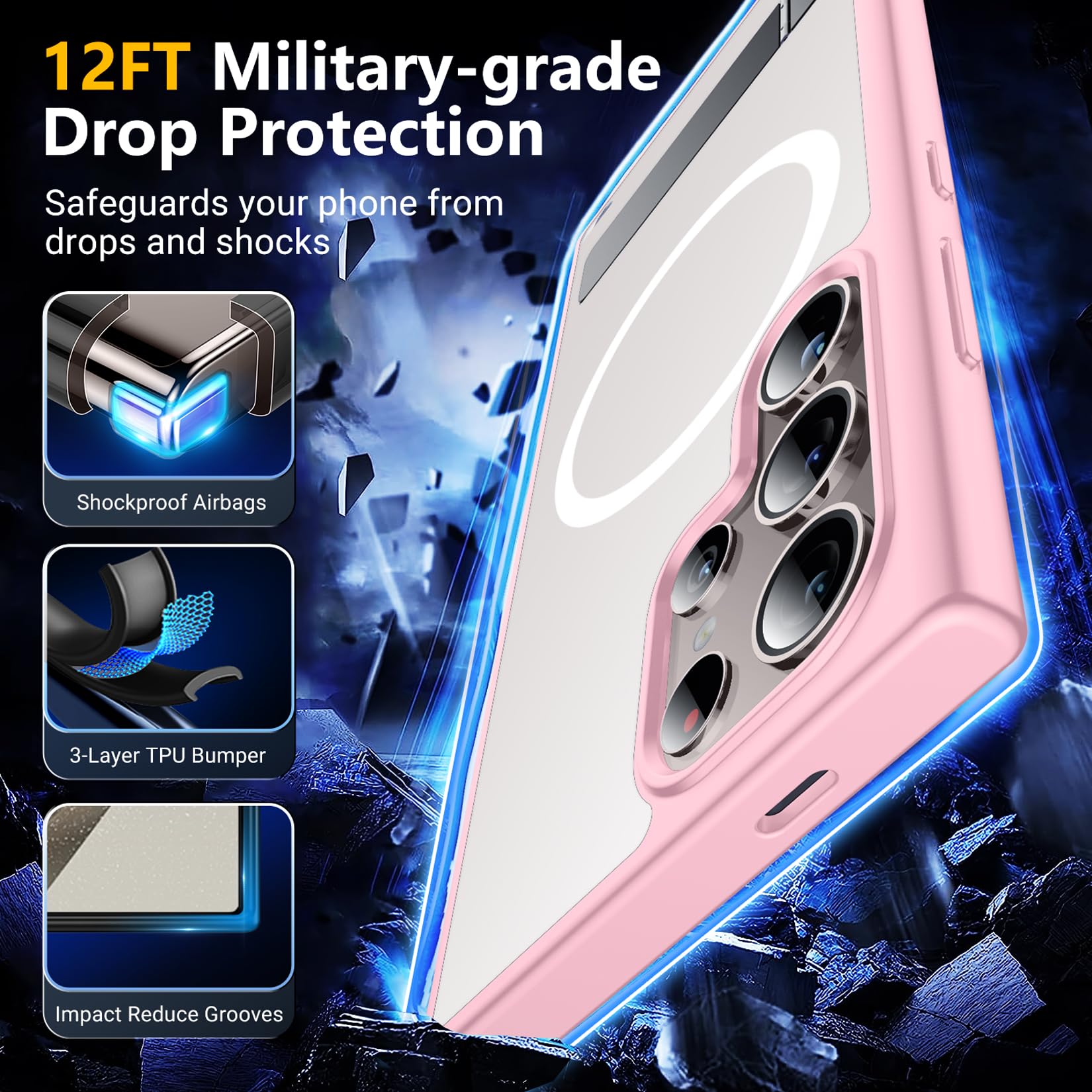 Foto 4 pulgar | Funda Magnética Spidercase Con Soporte Para Samsung Galaxy S24 Ultra - Venta Internacional.
