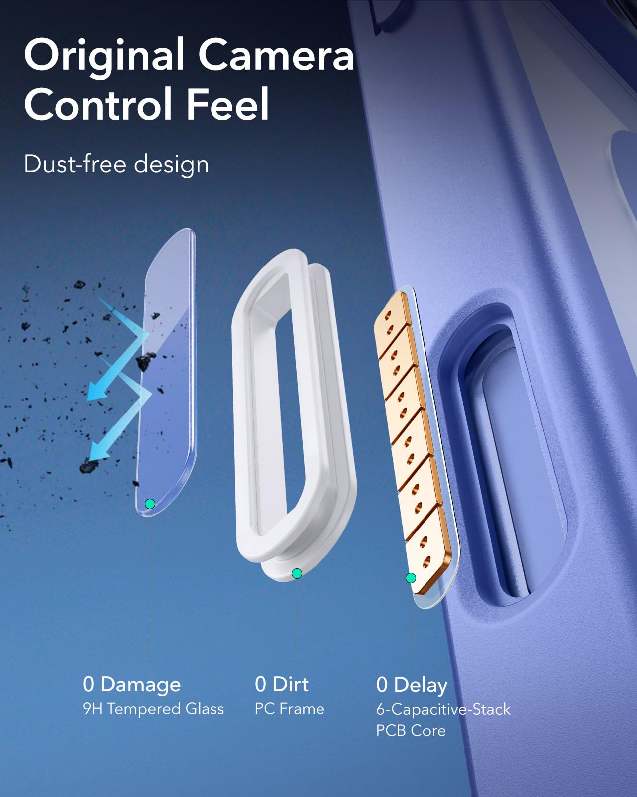 Foto 5 pulgar | Funda De Teléfono Esr Para Iphone 16 Plus Con Magsafe Clear Blue - Venta Internacional.