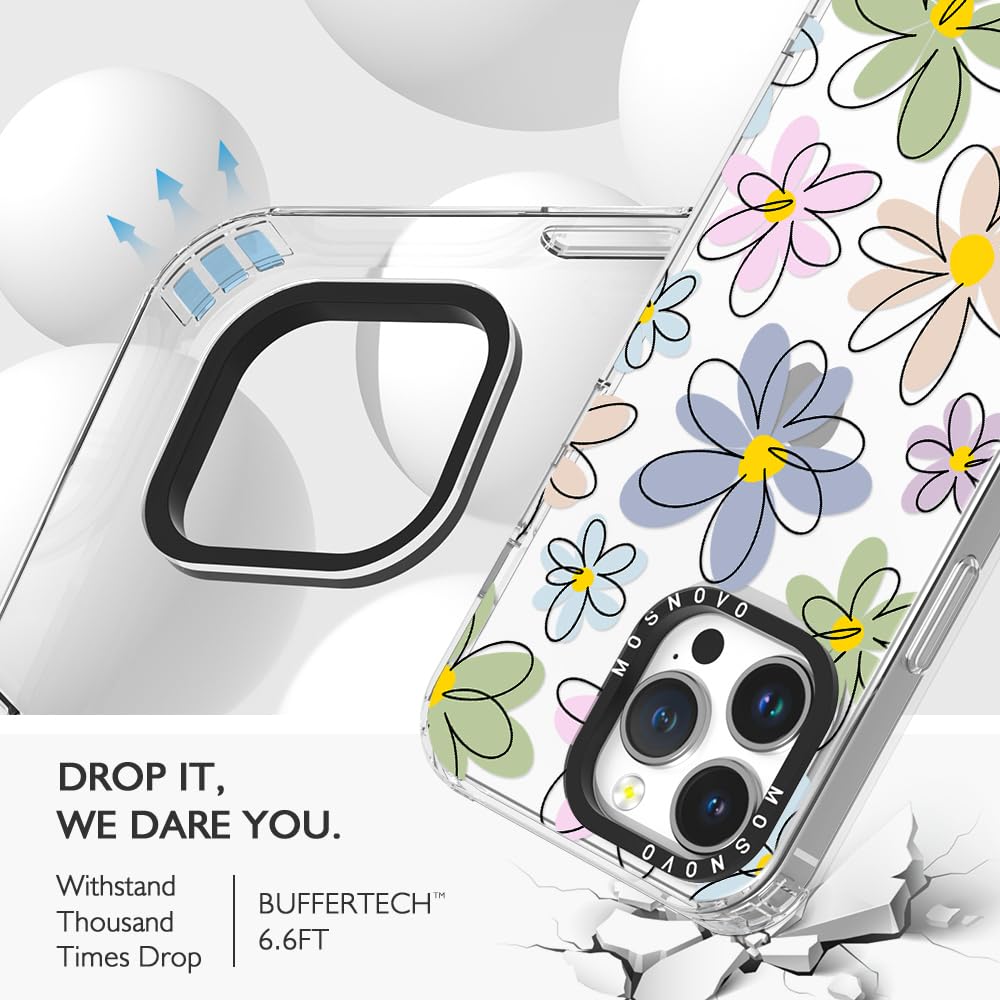 Foto 6 pulgar | Funda De Teléfono Mosnovo Para Iphone 14 Pro Max Buffertech, Tpu Transparente - Venta Internacional.