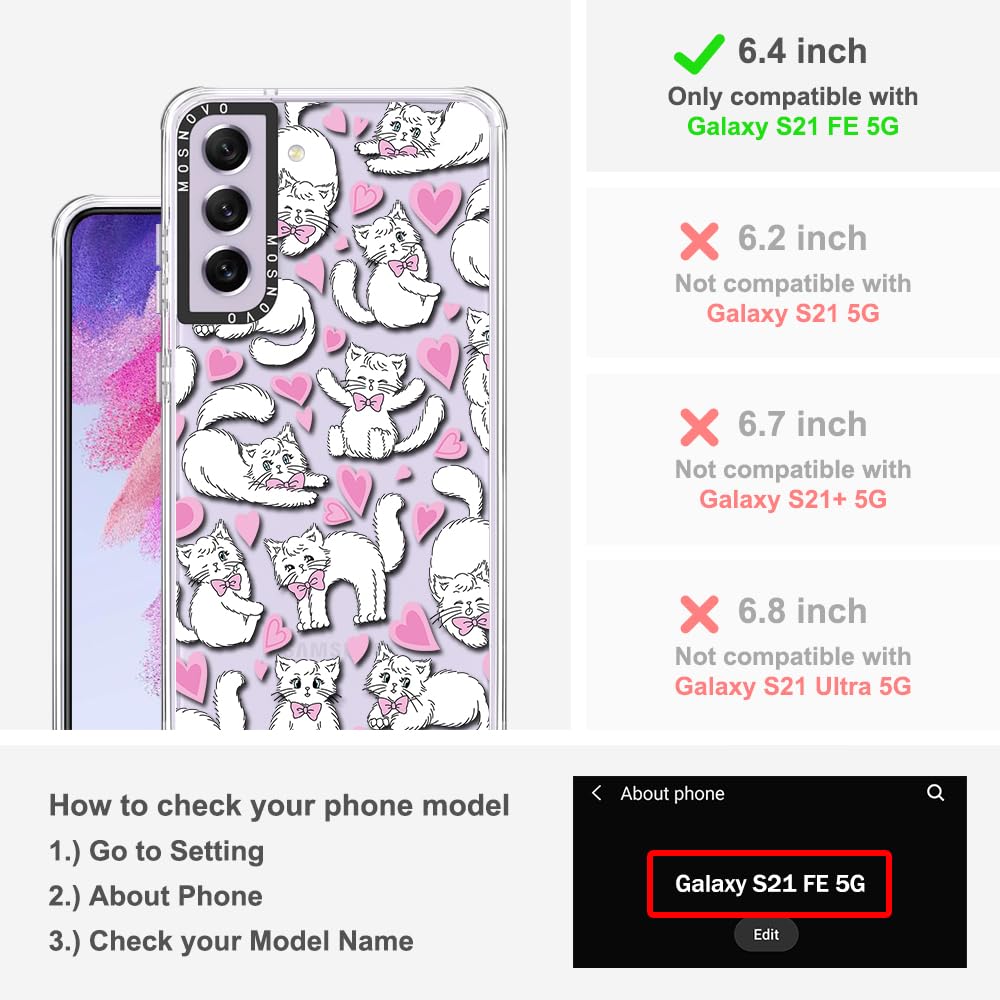 Foto 2 | Funda De Teléfono Mosnovo Para Samsung Galaxy S21 Fe Kitties Design - Venta Internacional.
