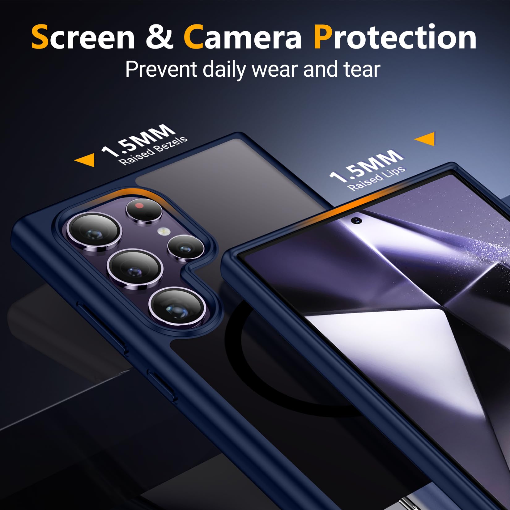 Foto 7 pulgar | Funda Magnética Spidercase Para Samsung Galaxy S24 Ultra Blue - Venta Internacional.