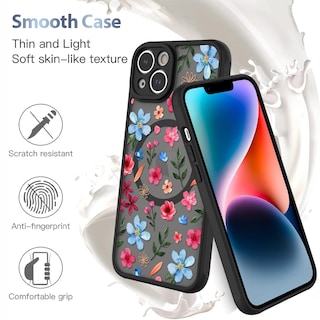 Foto 5 | Funda Magnética Aigomara Para Iphone 14 Con Magsafe Rosa Y Azul - Venta Internacional.