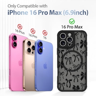 Foto 6 | Funda De Teléfono Aigomara Para Iphone 16 Pro Max Con Magsafe Black - Venta Internacional.
