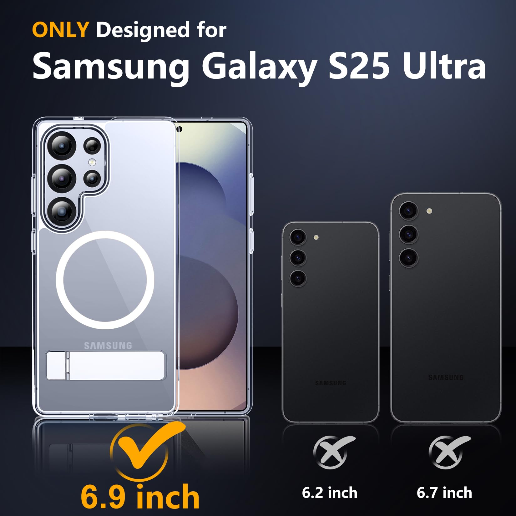 Foto 3 pulgar | Funda Magnética Spidercase Para Samsung Galaxy S25 Ultra Clear - Venta Internacional.