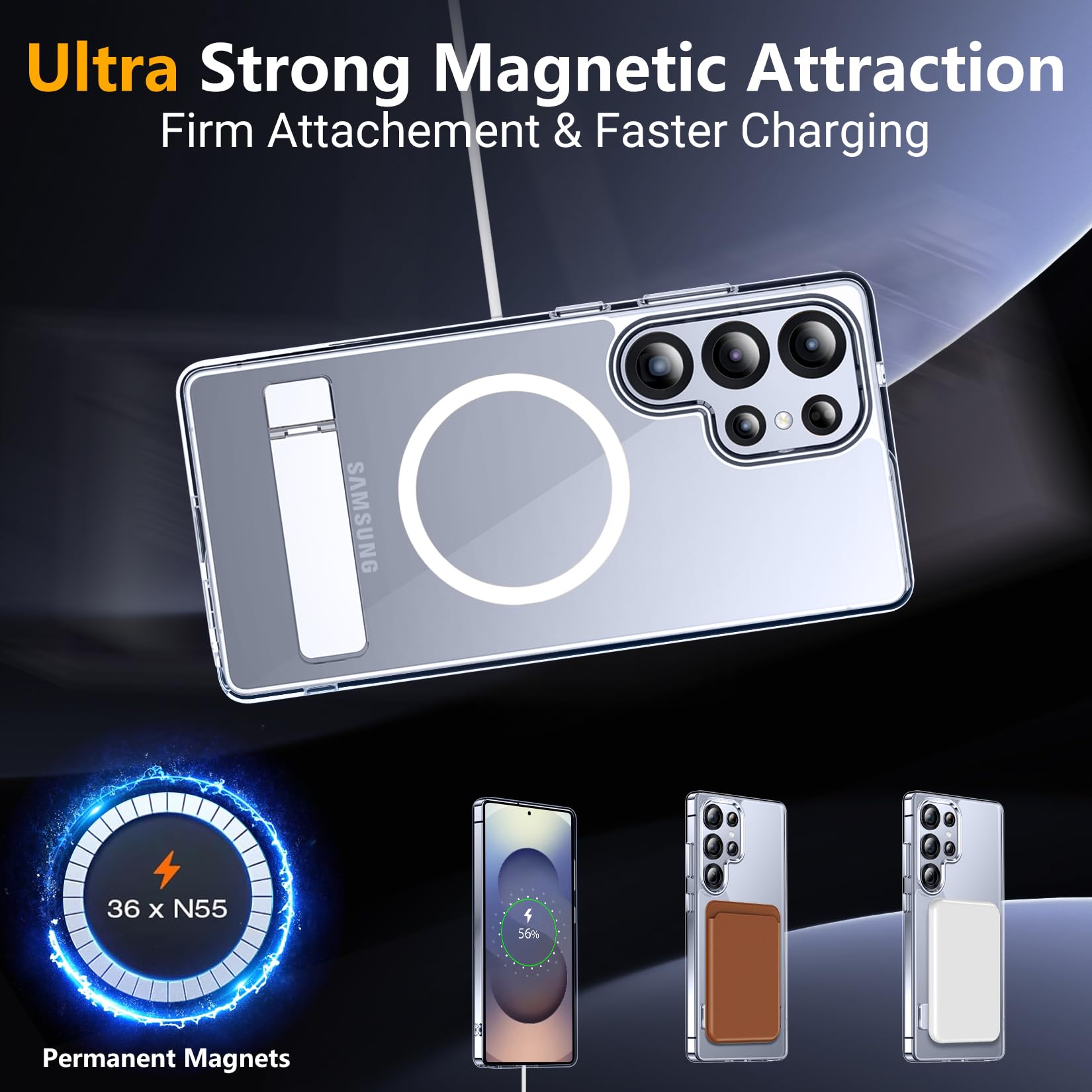 Foto 6 pulgar | Funda Magnética Spidercase Para Samsung Galaxy S25 Ultra Clear - Venta Internacional.