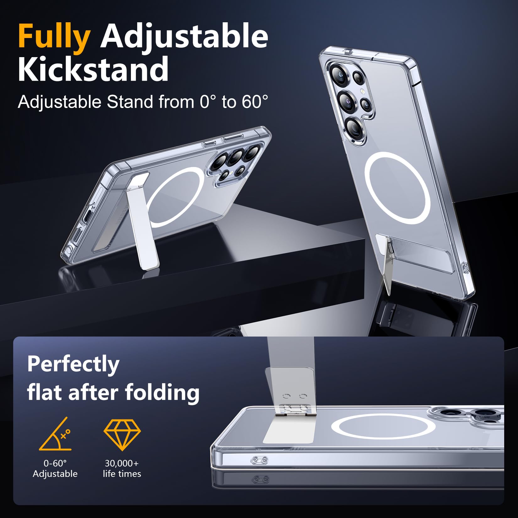 Foto 7 pulgar | Funda Magnética Spidercase Para Samsung Galaxy S25 Ultra Clear - Venta Internacional.