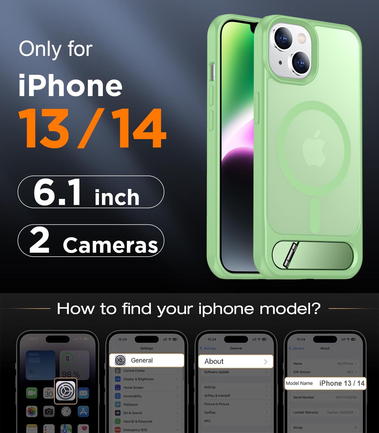 Foto 3 pulgar | Funda Magnética Temdan Compatible Con Iphone 14/13 - Venta Internacional.