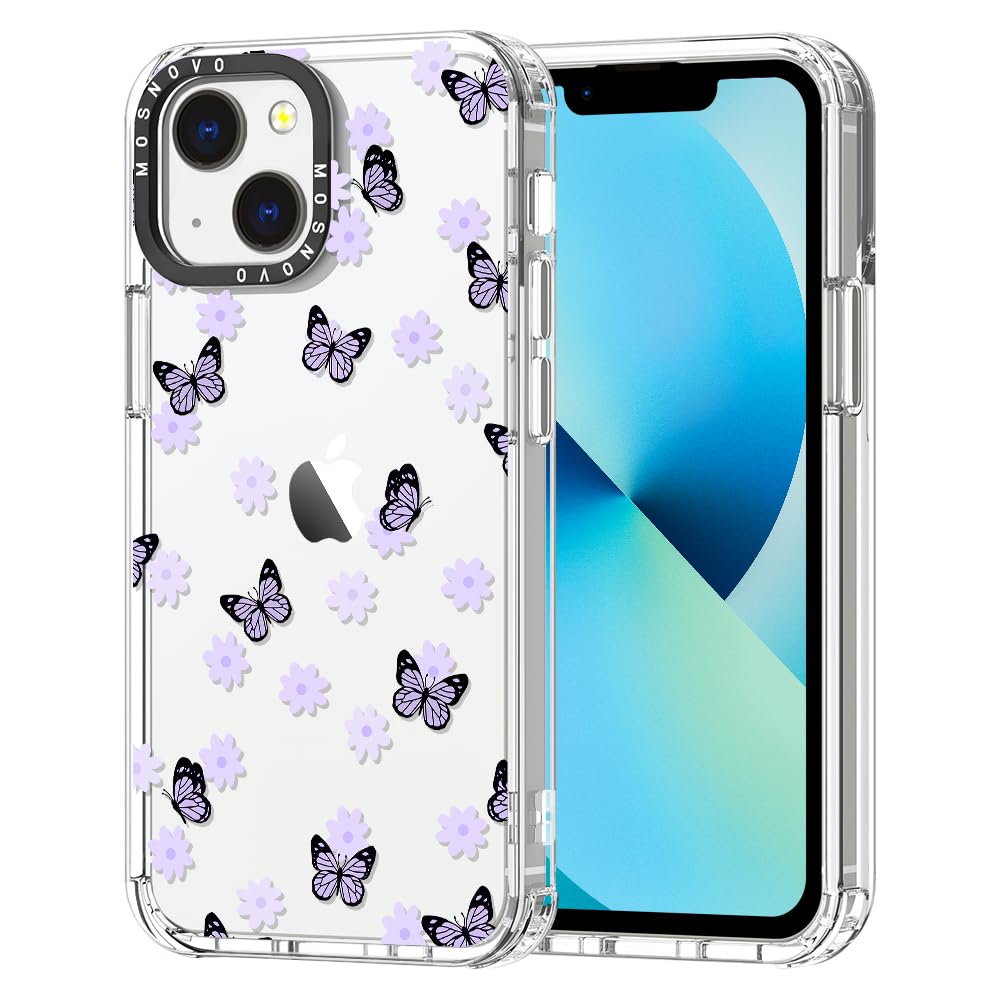 Foto 2 pulgar | Funda De Teléfono Mosnovo Para Iphone 13 Buffertech Lilac Butterfly - Venta Internacional.