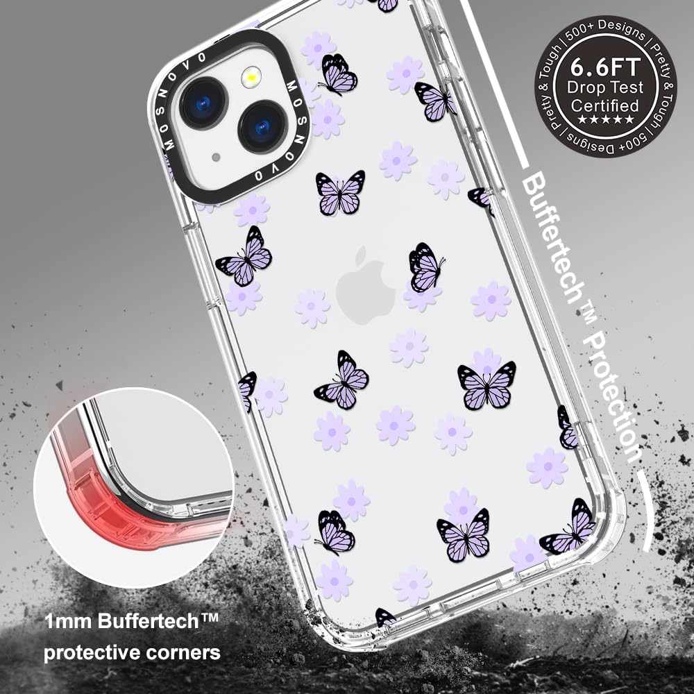 Foto 6 pulgar | Funda De Teléfono Mosnovo Para Iphone 13 Buffertech Lilac Butterfly - Venta Internacional.