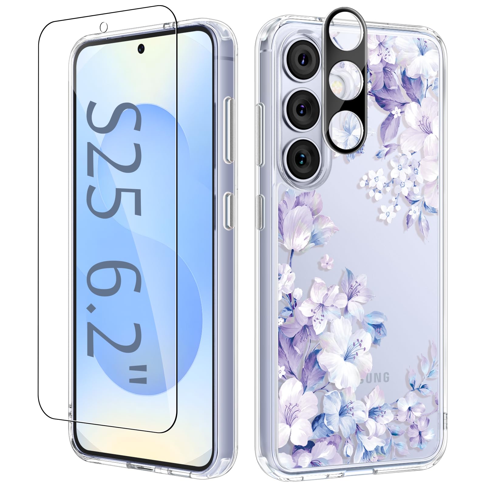 Foto 2 pulgar | Funda De Teléfono Gviewin Para Samsung Galaxy S25 Con Protector De Pantalla - Venta Internacional.