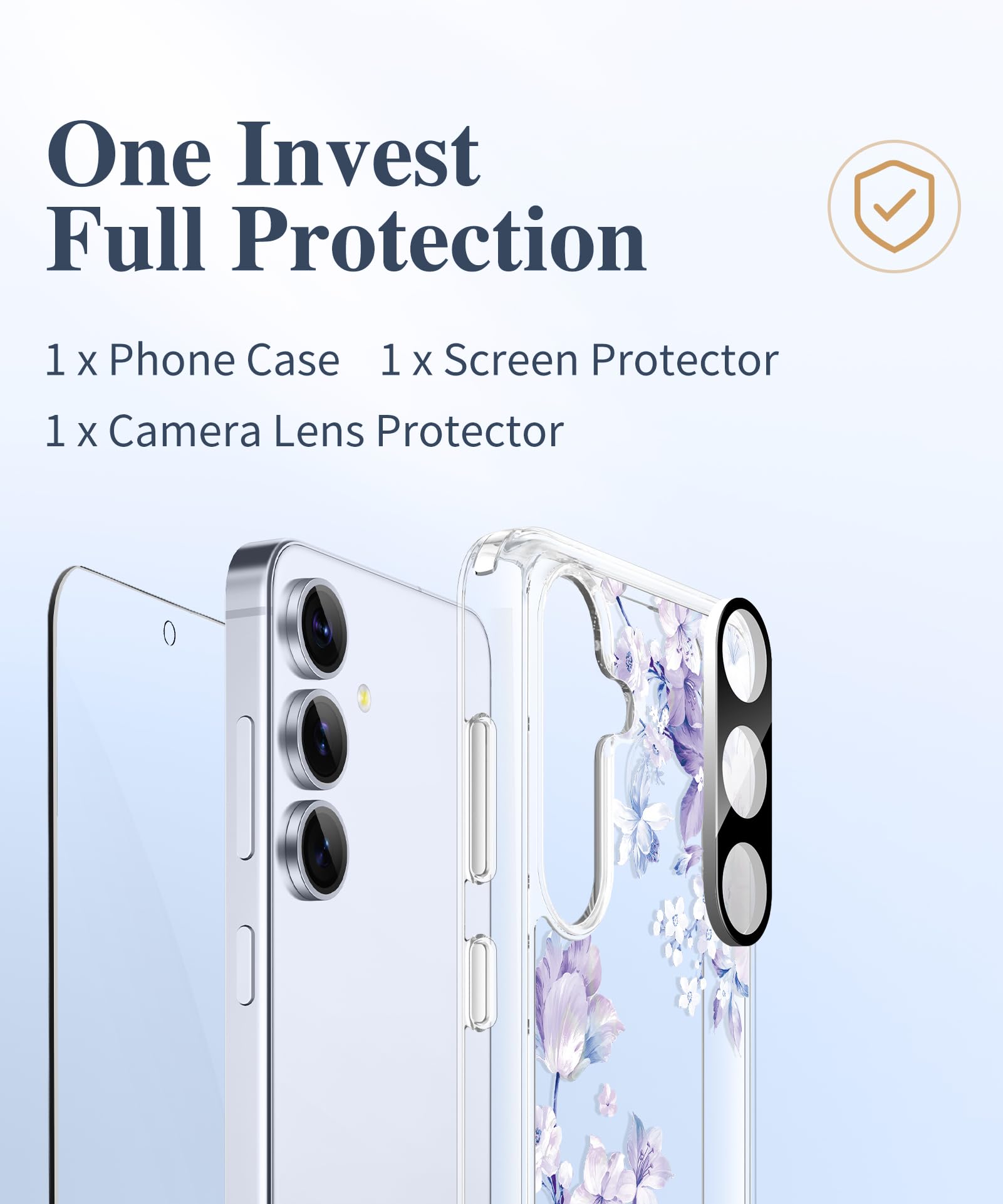 Foto 8 pulgar | Funda De Teléfono Gviewin Para Samsung Galaxy S25 Con Protector De Pantalla - Venta Internacional.