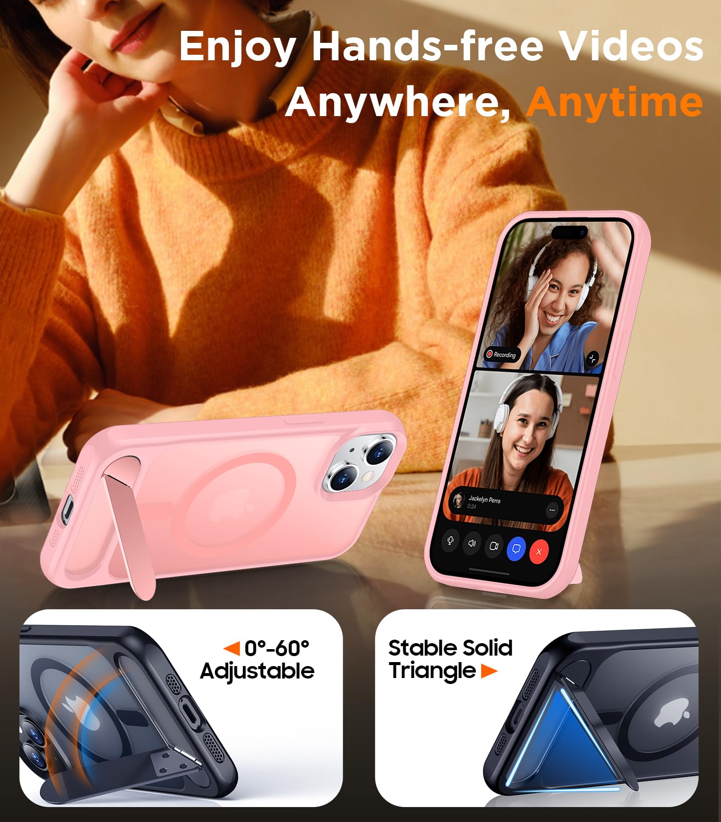 Foto 4 | Funda De Teléfono Temdan Magnetic Compatible Con Iphone 15 6.1 - Venta Internacional.