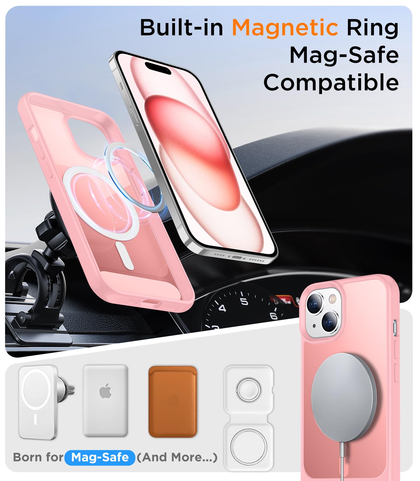 Foto 6 pulgar | Funda De Teléfono Temdan Magnetic Compatible Con Iphone 15 6.1 - Venta Internacional.