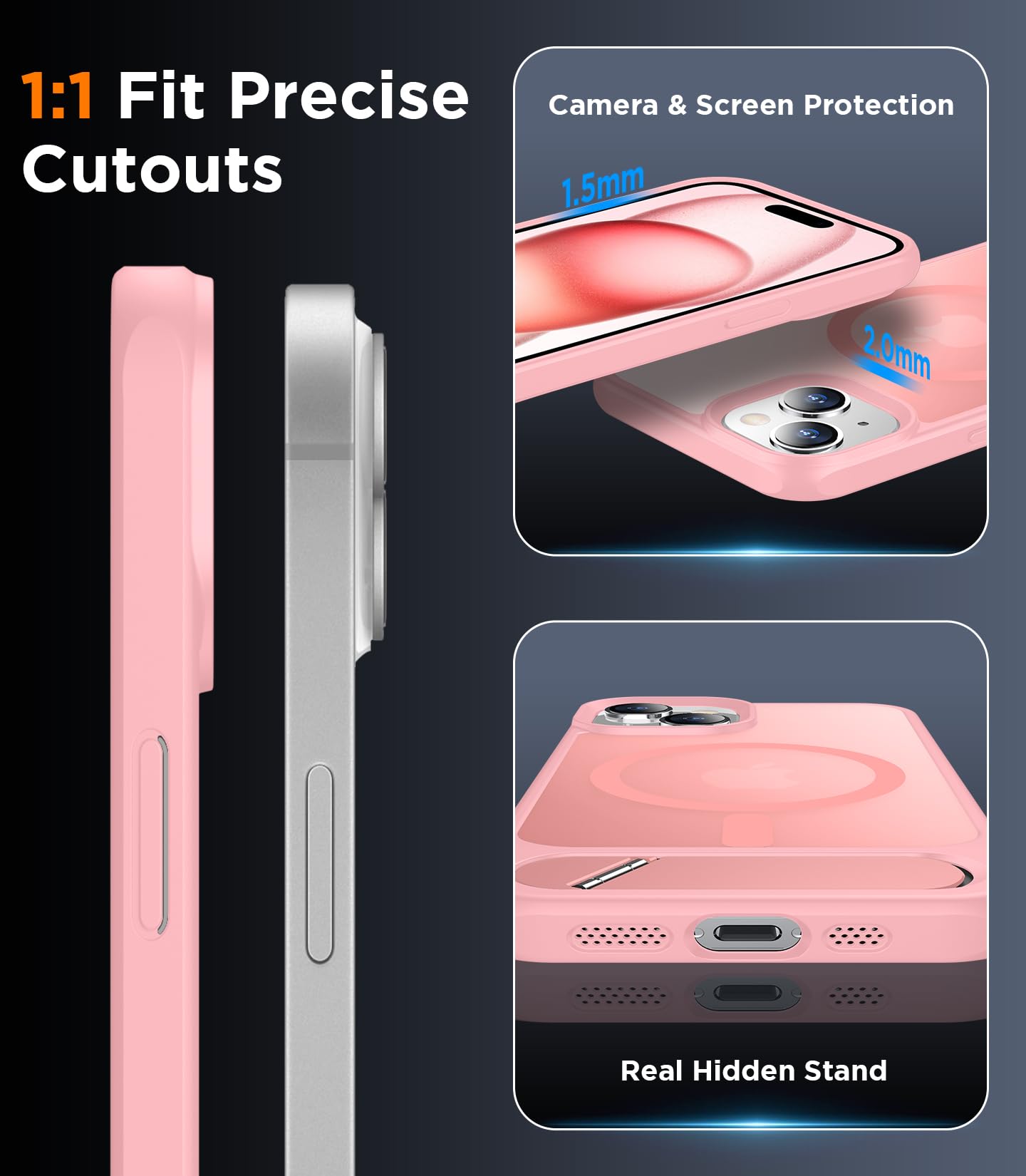 Foto 7 pulgar | Funda De Teléfono Temdan Magnetic Compatible Con Iphone 15 6.1 - Venta Internacional.