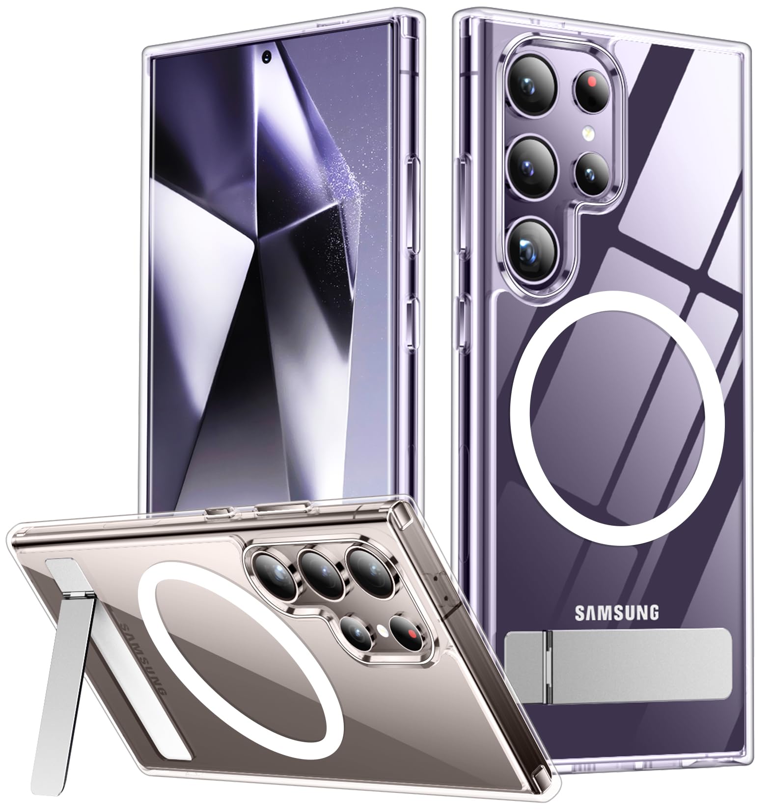 Foto 2 pulgar | Funda Magnética Spidercase Con Soporte Para Samsung Galaxy S24 Ultra - Venta Internacional.