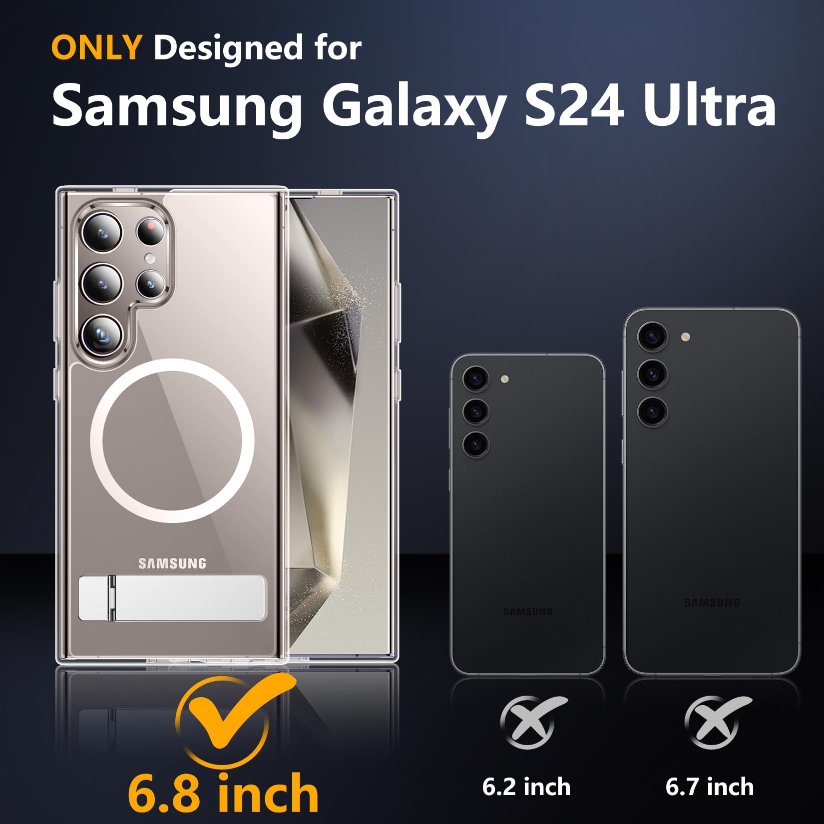 Foto 3 pulgar | Funda Magnética Spidercase Con Soporte Para Samsung Galaxy S24 Ultra - Venta Internacional.