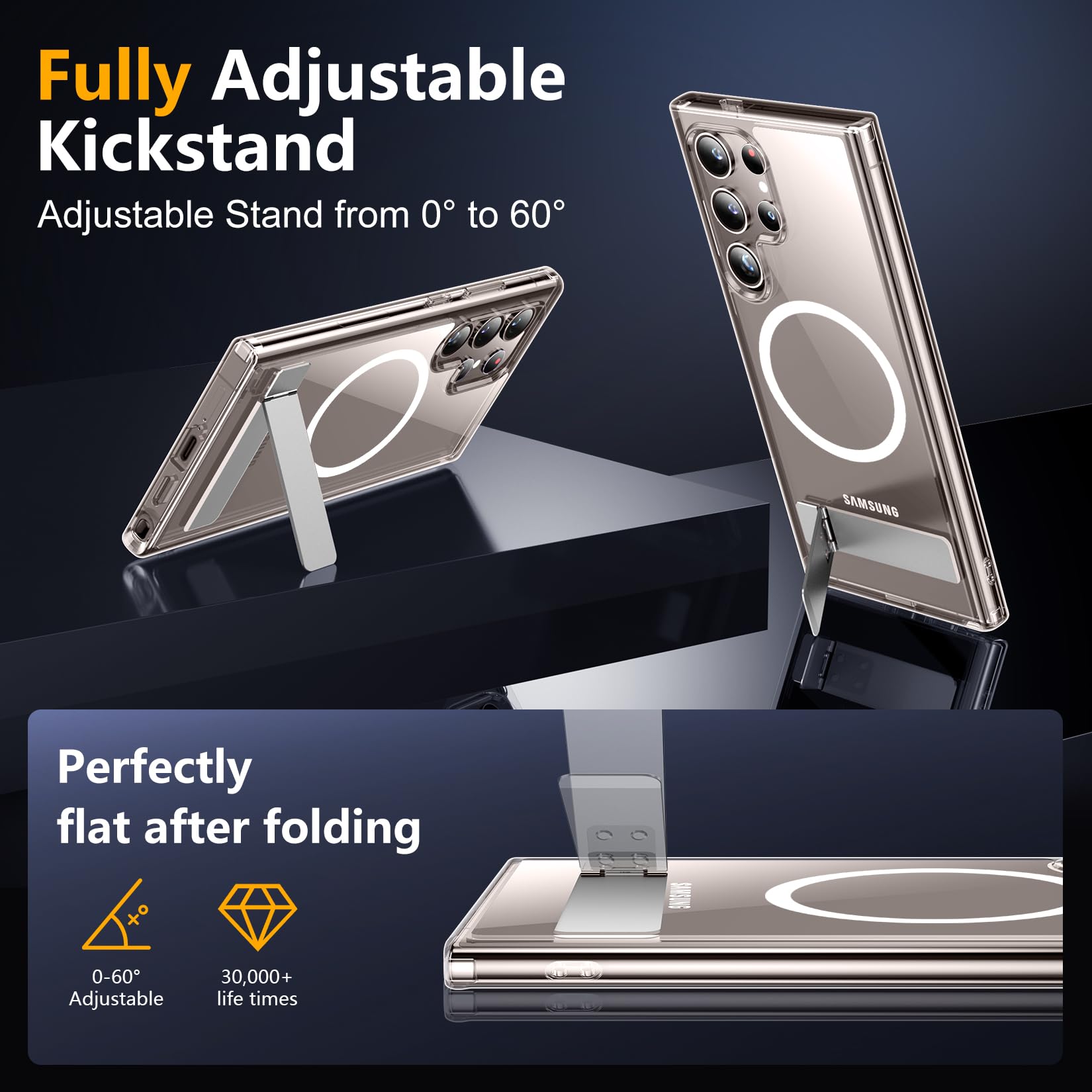 Foto 7 pulgar | Funda Magnética Spidercase Con Soporte Para Samsung Galaxy S24 Ultra - Venta Internacional.