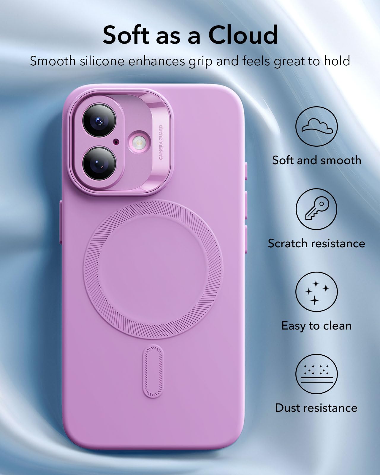 Foto 7 pulgar | Funda Esr Para Iphone 16 Plus Con Silicona Rosa Magsafe - Venta Internacional.