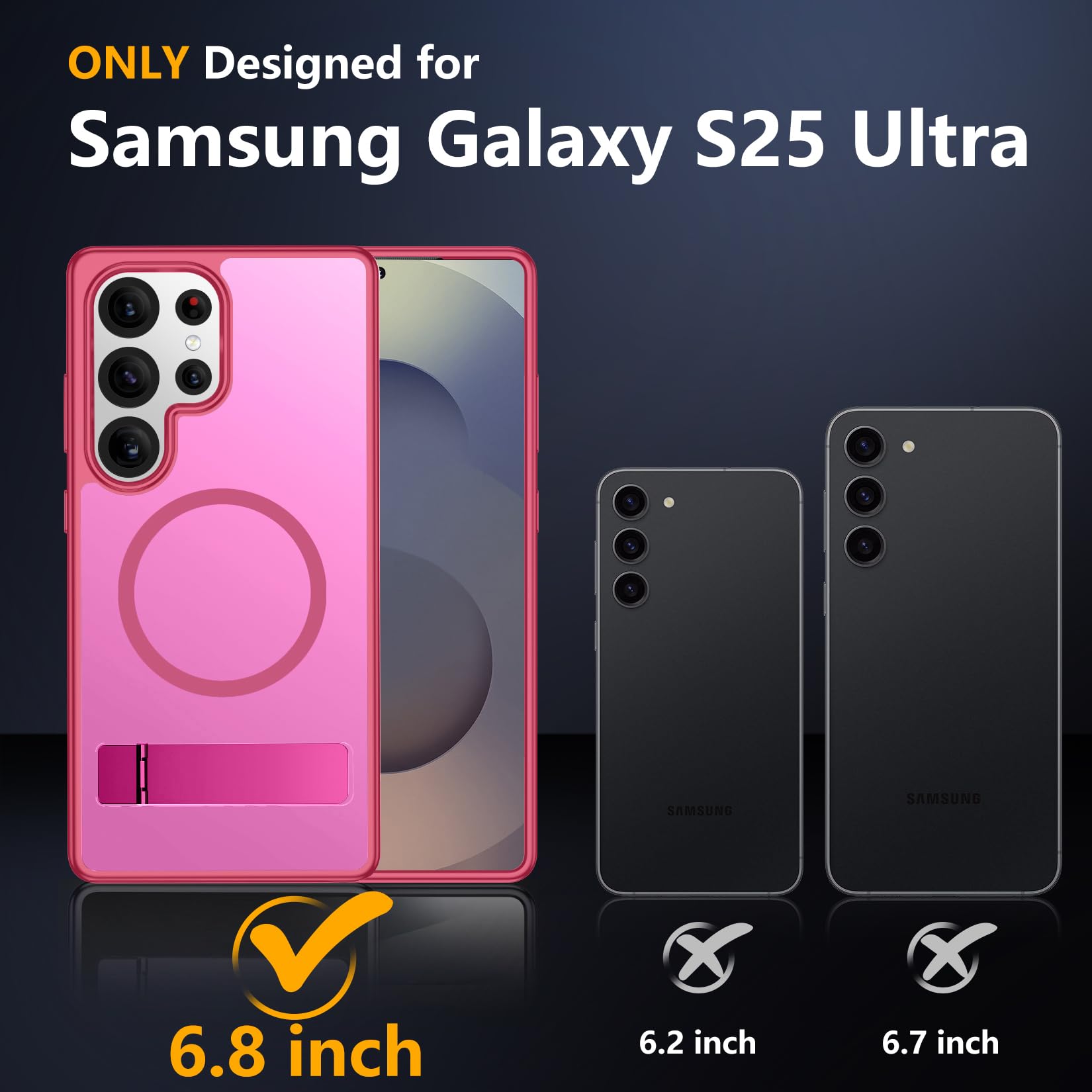 Foto 3 pulgar | Funda Magnética Spidercase Para Samsung Galaxy S25 Ultra Rose Red - Venta Internacional.
