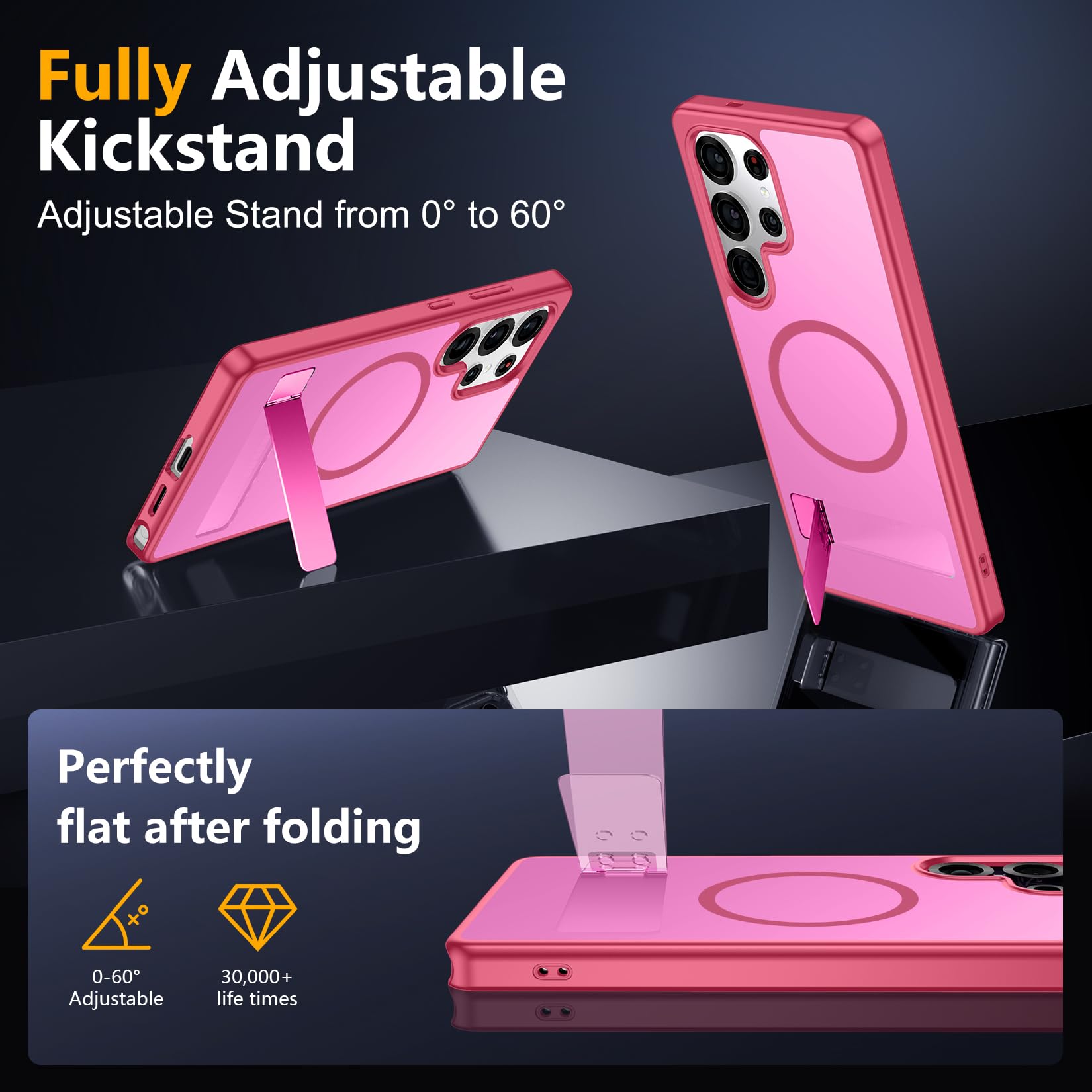 Foto 7 pulgar | Funda Magnética Spidercase Para Samsung Galaxy S25 Ultra Rose Red - Venta Internacional.