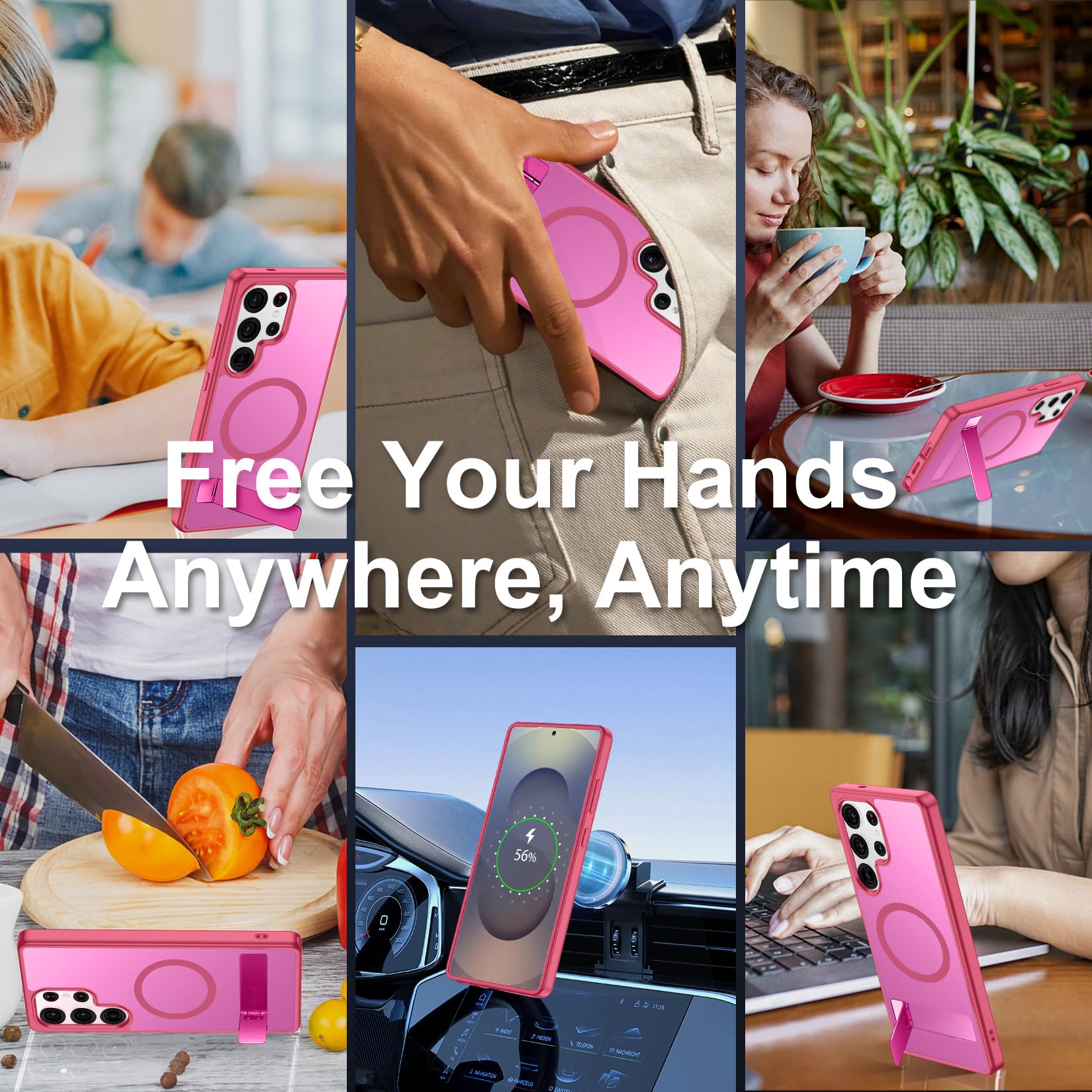 Foto 8 pulgar | Funda Magnética Spidercase Para Samsung Galaxy S25 Ultra Rose Red - Venta Internacional.