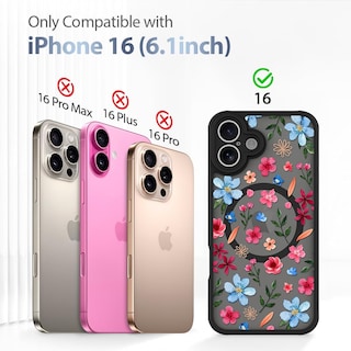Foto 6 | Funda Magnética Aigomara Para Iphone 16 Con Magsafe Rosa Y Azul - Venta Internacional.
