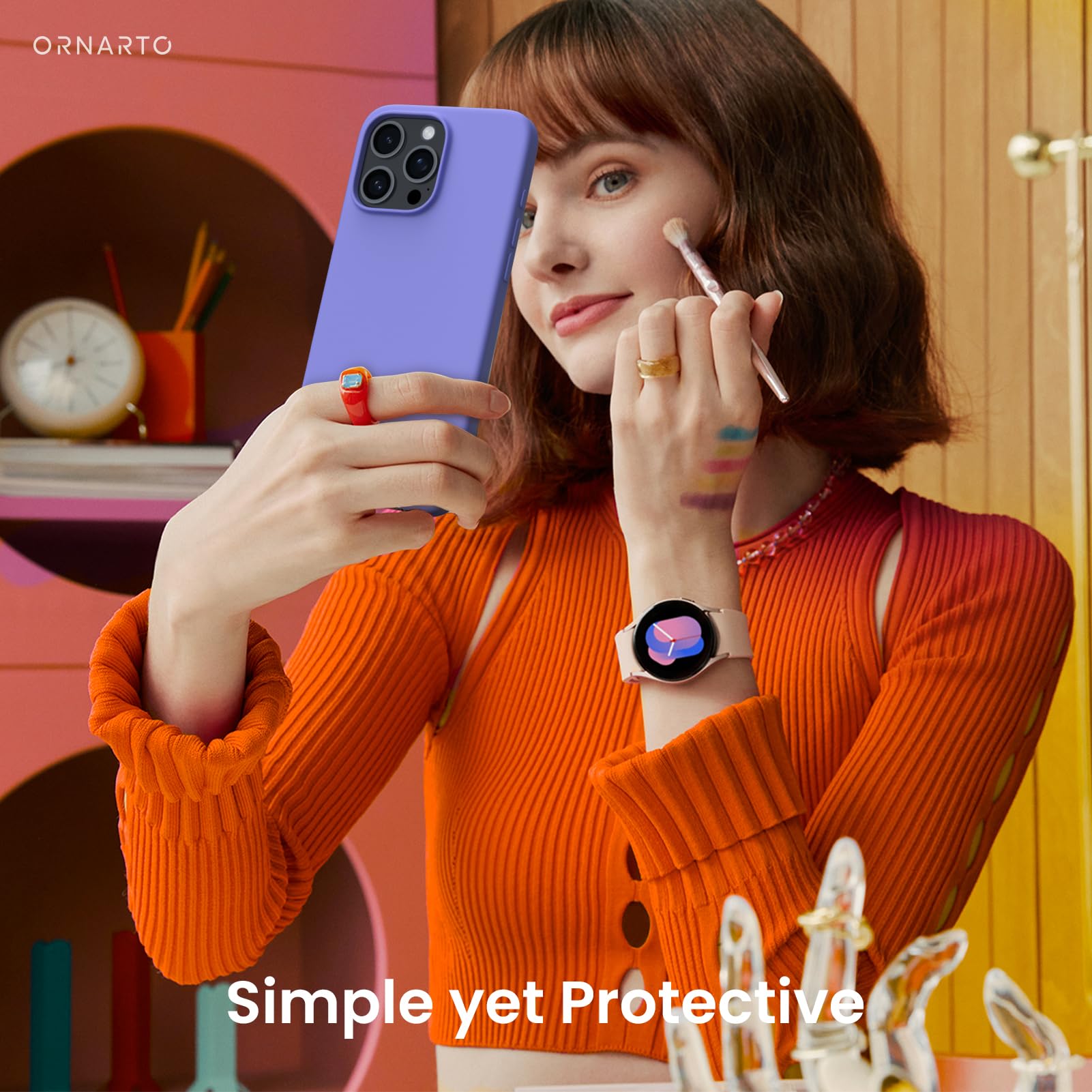 Foto 7 pulgar | Funda De Teléfono Ornarto Compatible Con Iphone 16 Pro Max De 6.9'' - Venta Internacional.
