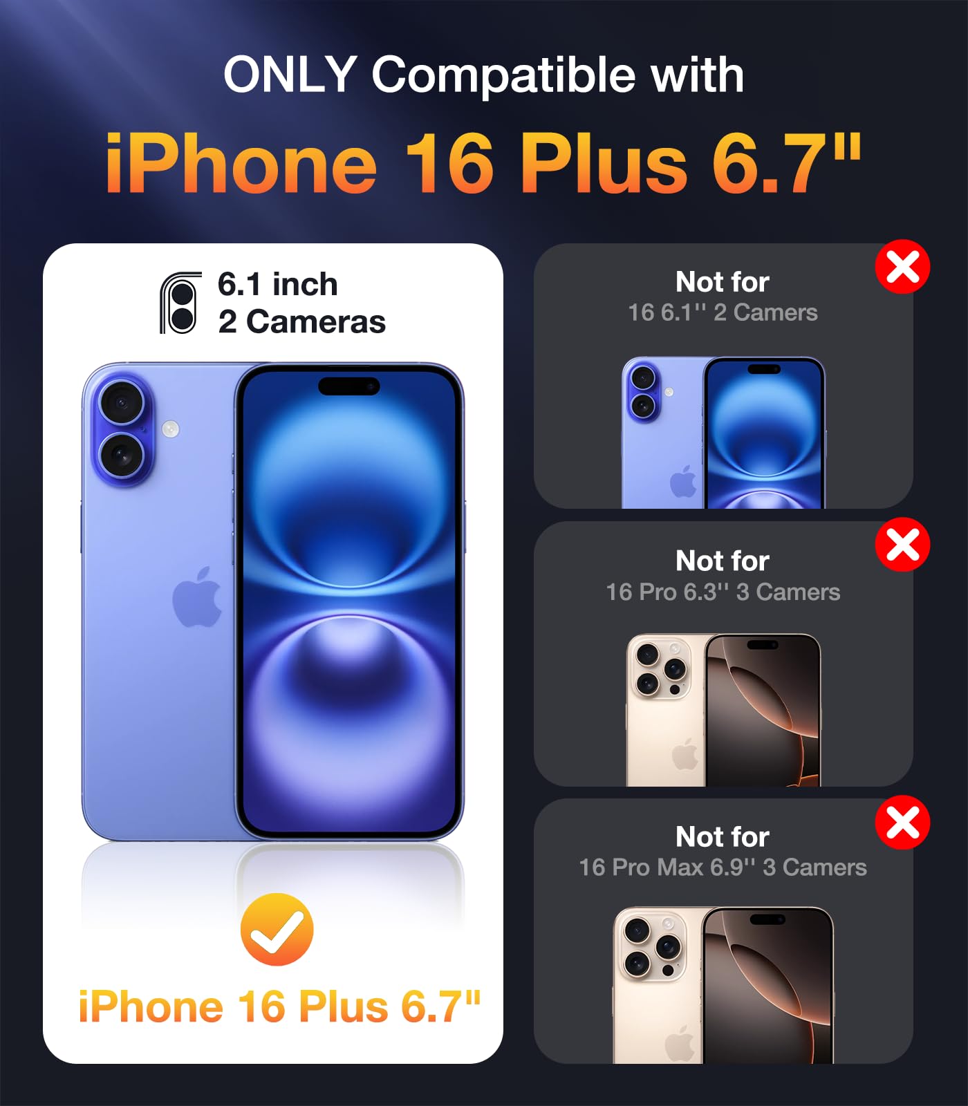 Foto 7 pulgar | Funda Para Teléfono Diaclara Diseñada Para Iphone 16 Plus, Color Azul Agua - Venta Internacional.