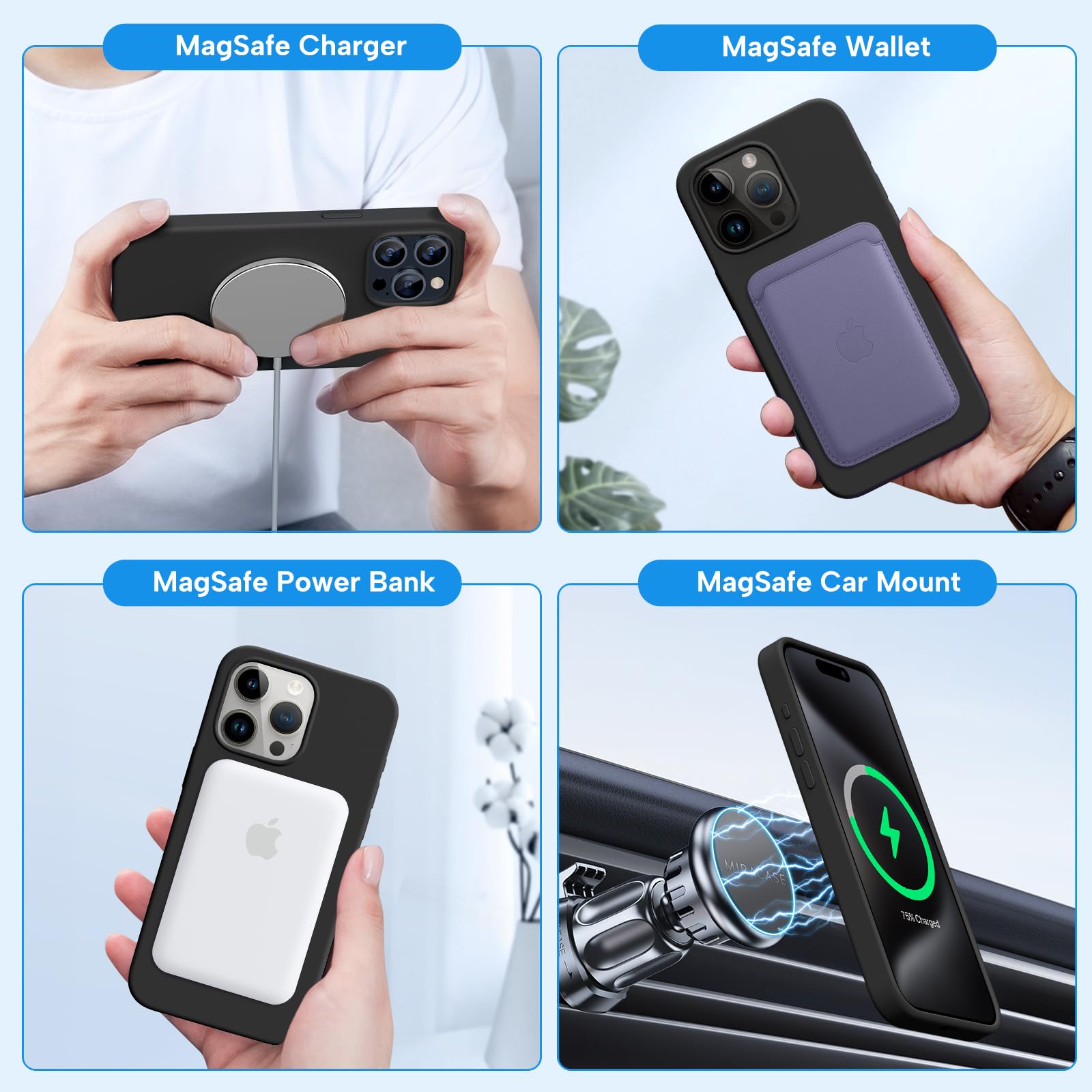 Foto 5 pulgar | Funda Miracase Para Iphone 15 Pro Max Con 2 Protectores De Pantalla - Venta Internacional.