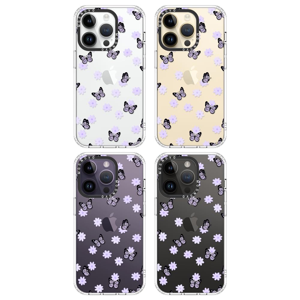 Foto 4 pulgar | Funda De Teléfono Mosnovo Para Iphone 14 Pro Lila Butterfly - Venta Internacional.