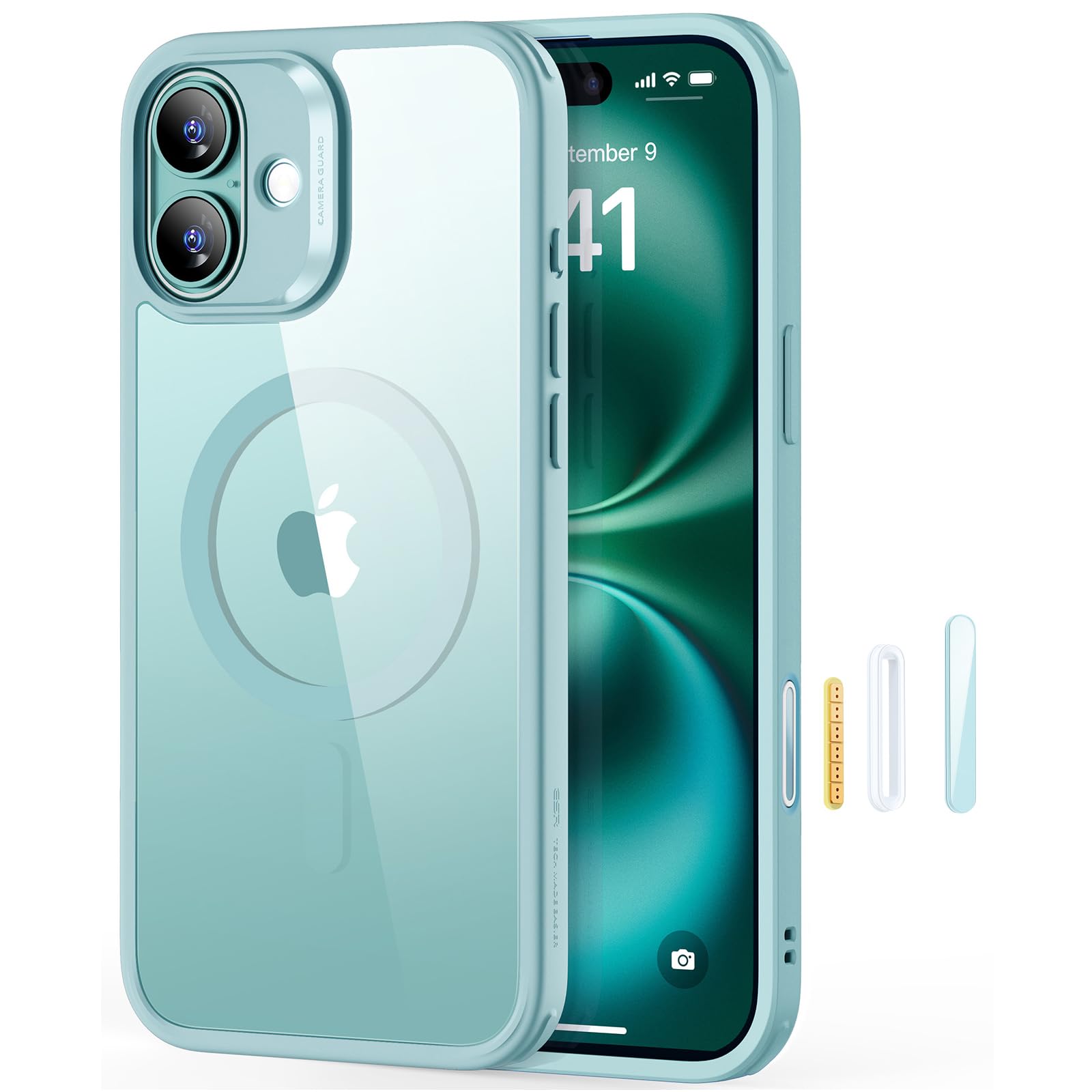 Funda De Teléfono Esr Para Iphone 16 Plus Con Magsafe Clear Green - Venta Internacional.