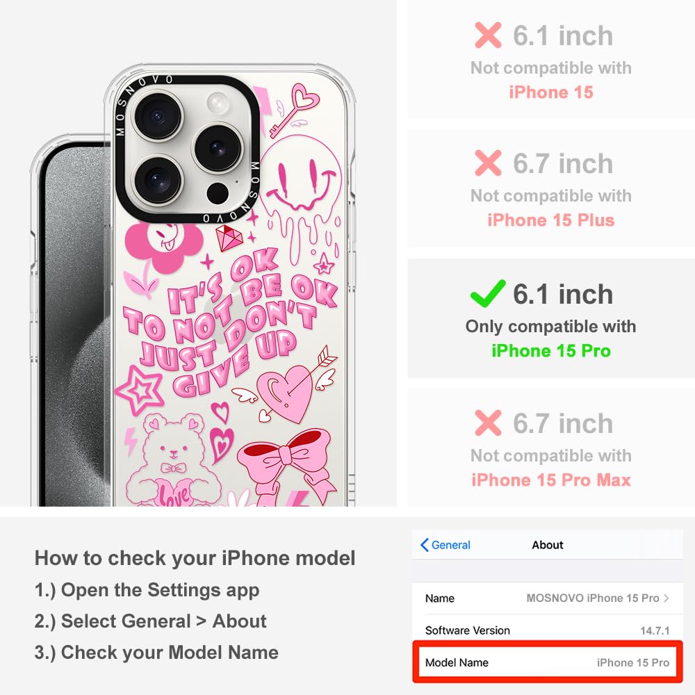Foto 3 pulgar | Funda De Teléfono Mosnovo Para Iphone 15 Pro Buffertech 2m Drop Clear - Venta Internacional.