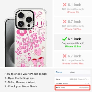 Foto 2 | Funda De Teléfono Mosnovo Para Iphone 15 Pro Buffertech 2m Drop Clear - Venta Internacional.