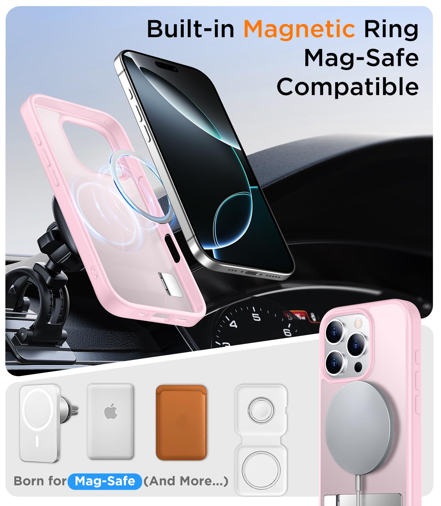 Foto 6 pulgar | Funda De Teléfono Temdan Magnetic Compatible Con Iphone 16 Pro Max - Venta Internacional.