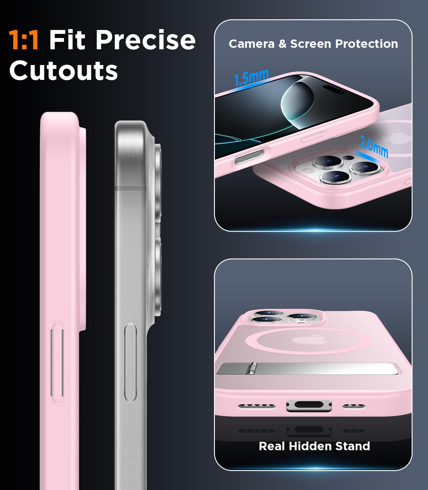 Foto 7 pulgar | Funda De Teléfono Temdan Magnetic Compatible Con Iphone 16 Pro Max - Venta Internacional.