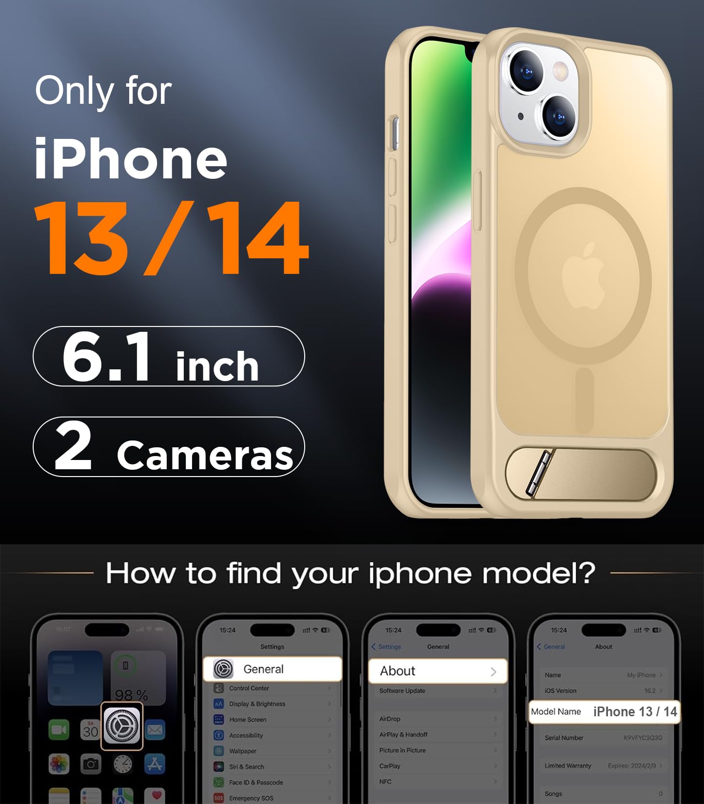 Foto 2 | Funda Magnética Temdan Compatible Con Iphone 14/13 - Venta Internacional.