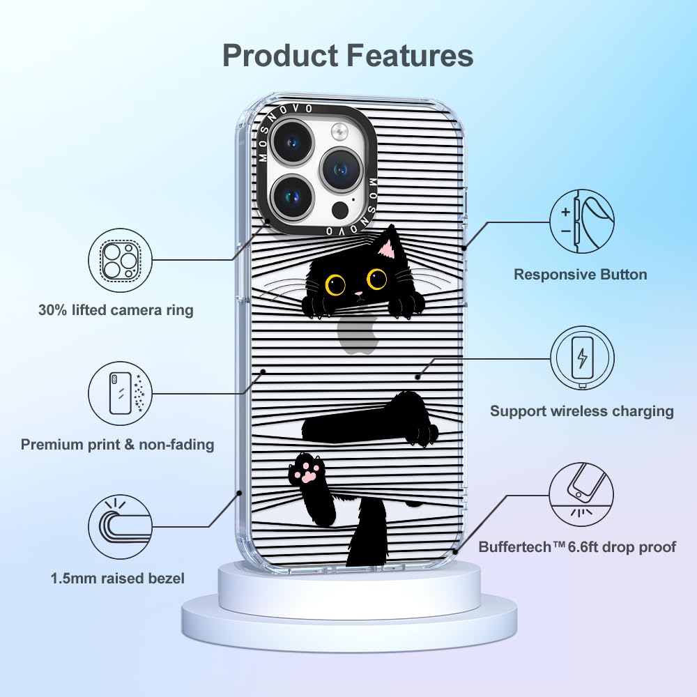 Foto 7 pulgar | Funda De Teléfono Mosnovo Para Iphone 14 Pro Max Buffertech, Tpu Transparente - Venta Internacional.