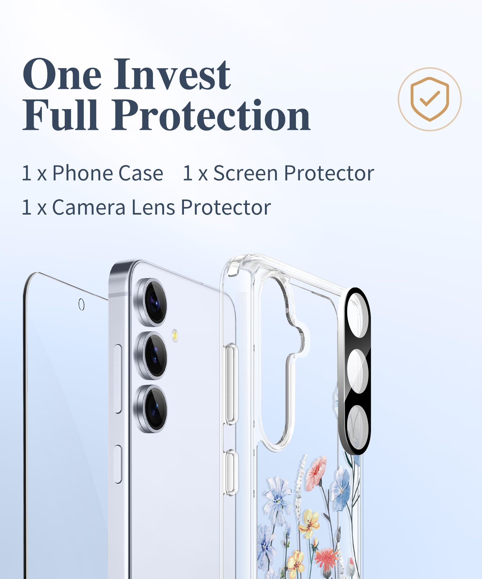 Foto 8 pulgar | Funda De Teléfono Gviewin Para Samsung Galaxy S25 Con Protector De Pantalla - Venta Internacional.